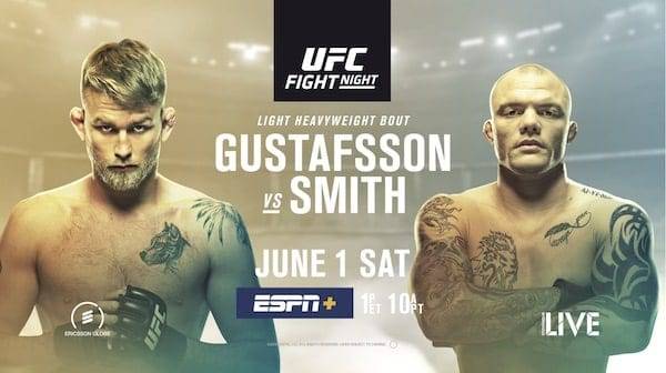 Watch Wrestling UFC Fight Night 153: Gustafsson vs. Smith 6/1/19