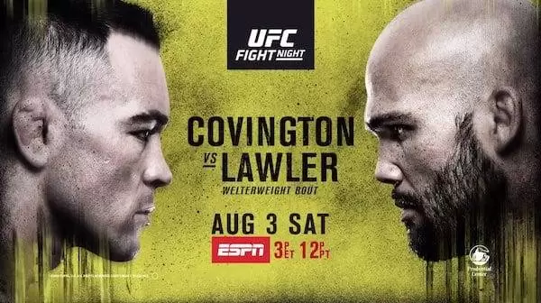 Watch Wrestling UFC Fight Night Newark: Covington vs Lawler 8/3/19