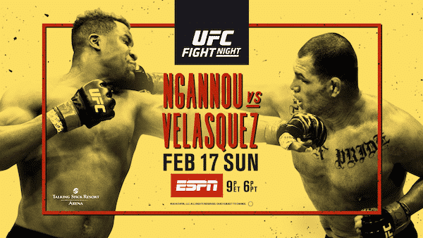 Watch Wrestling UFC Fight Night Phoenix: Ngannou vs Velasquez