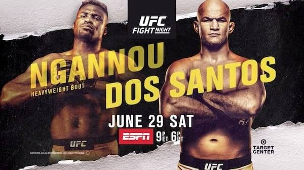 Watch Wrestling UFC On ESPN 3 Ngannou vs. Dos Santos 6/29/19