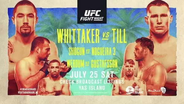Watch Wrestling UFC Fight Night Island 3: Whittaker vs. Till 7/25/20 Online