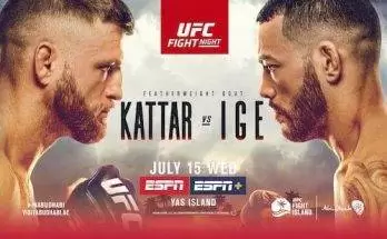 Watch Wrestling UFC On ESPN: Kattar vs. Ige 7/15/20