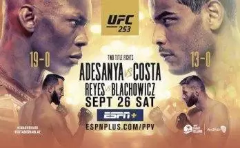 Watch Wrestling UFC 253: Adesanya vs. Costa 9/26/20 Live Online