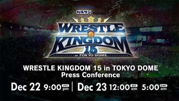 Watch Wrestling NJPW WRESTLE KINGDOM 15 in TOKYO DOME Press Conference