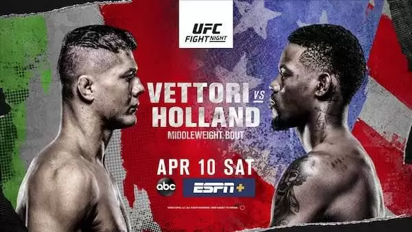 Watch Wrestling UFC Fight Vegas 23: Vettori vs. Holland 4/10/21 Live Online