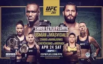 Watch Wrestling UFC 261: Usman vs. Masvidal 2 4/24/21 Live Online