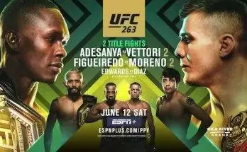 Watch Wrestling UFC 263: Adesanya vs. Vettori 2 6/12/21 Live Online