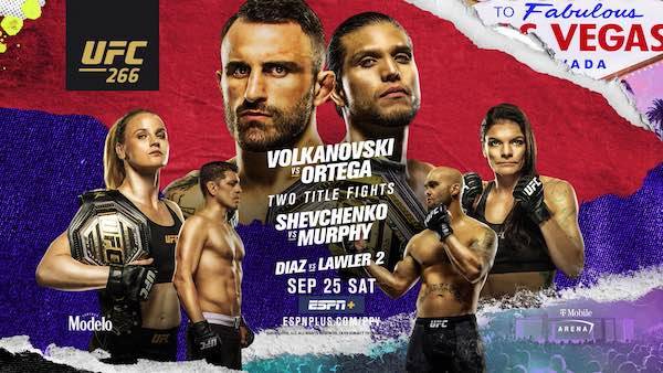 Watch Wrestling UFC 266: Volkanovski vs. Ortega 9/25/21