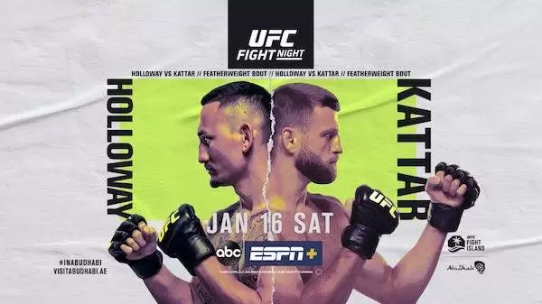 Watch Wrestling UFC Fight Night Island 7: Holloway vs. Kattar 1/16/21 Live Online