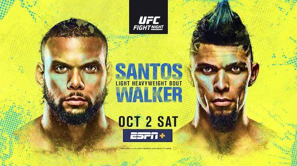 Watch Wrestling UFC Fight Night Vegas 38: Santos vs. Walker 10/2/21