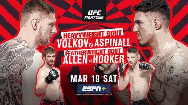 Watch Wrestling UFC Fight Night London: Volkov vs. Aspinall 3/19/22