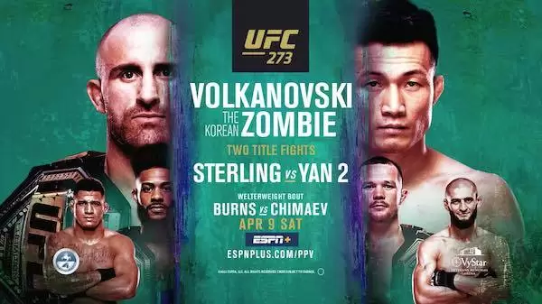 Watch Wrestling UFC 273: Volkanovski vs. The Korean Zombie 4/9/22