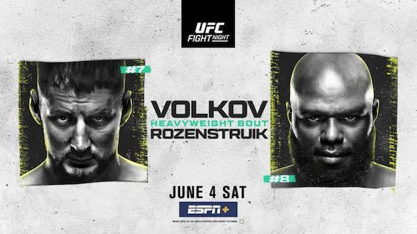 Watch UFC Fight Night Vegas 56: Volkov vs. Rozenstruik 6/4/22
