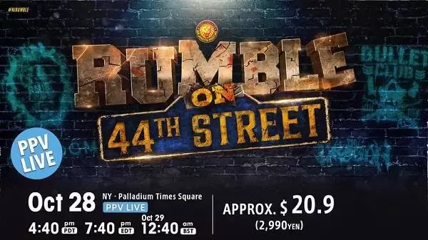 Watch NJPW Rumble on 44th Street Live 2022 10/28/22