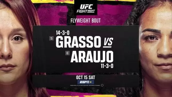 Watch UFC Fight Night Vegas 62: Grasso vs. Araujo 10/15/22