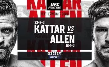 Watch UFC Fight Night Vegas 63: Kattar vs. Allen 10/29/22