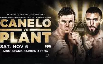 Watch Canelo Alvarez vs. Caleb Plant 11/6/21