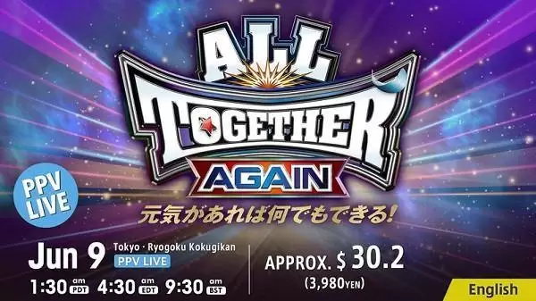 Watch NJPW ALL TOGETHER AGAIN PPV 6/9/23 9th June 2023
