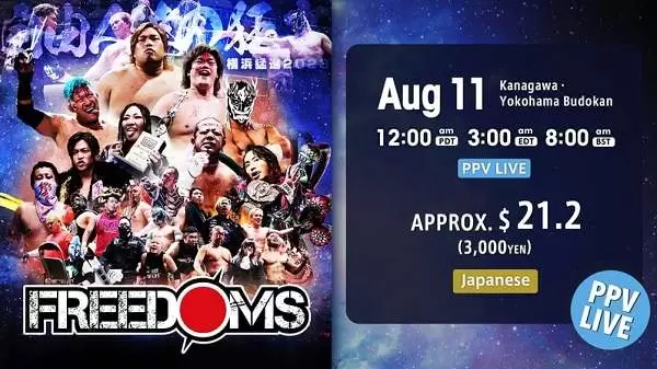 Watch NJPW Freedoms PPV 2023 8/11/23 11th August 2023