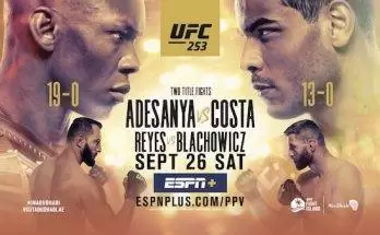 Watch UFC 253: Adesanya vs. Costa 9/26/20 Live Online