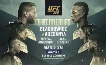 Watch UFC 259: Blachowicz vs. Adesanya 3/6/21 Live Online