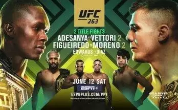 Watch UFC 263: Adesanya vs. Vettori 2 6/12/21 Live Online