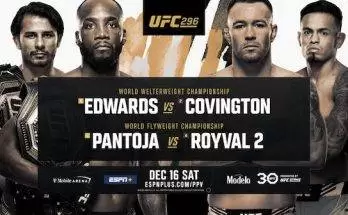 Watch UFC 296 Edwards vs Covington + Pantoja vs Royval 12/16/23 16th December, 2023 Live Online PPV