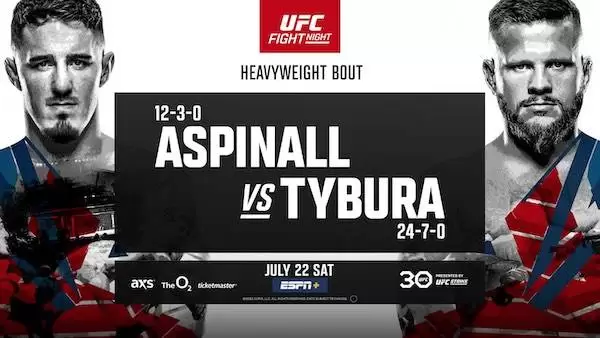 Watch UFC Fight Night London: Aspinall vs Tybura 7/22/23 22nd July 2023