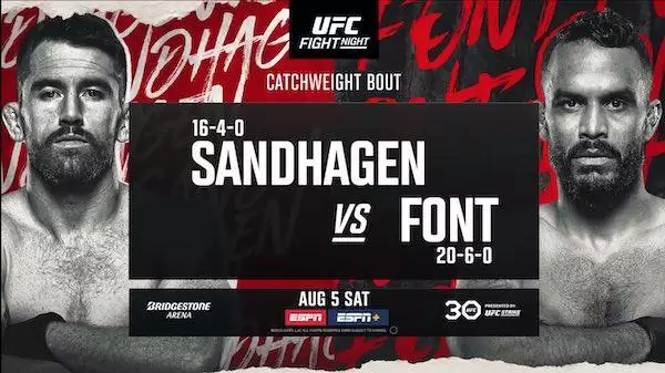 Watch UFC Fight Night Nashville: Sandhagen vs Font 8/5/23 5th August 2023