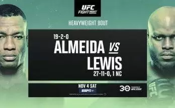 Watch UFC Fight Night São Paulo: Almeida vs Lewis 11/4/23 4th November 2023 Live