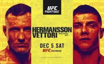 Watch UFC Fight Night Vegas 16: Hermansson vs. Vettori 12/5/20 Live Online