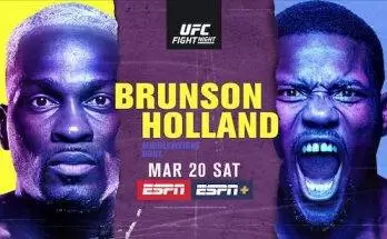 Watch UFC Fight Night Vegas 22: Brunson vs. Holland 3/20/21 Live Online