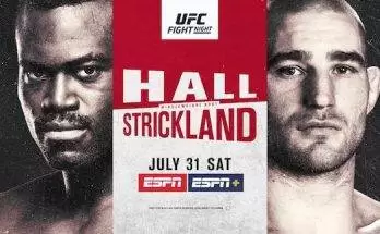 Watch UFC Fight Night Vegas 33: Hall vs. Strickland 7/31/21