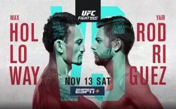 Watch UFC Fight Night Vegas 42: Holloway vs. Rodriguez 11/13/21