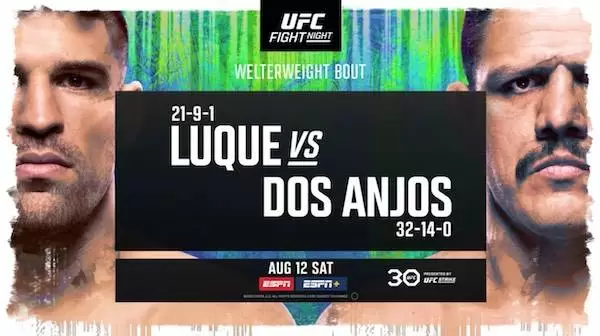 Watch UFC Fight Night Vegas 78: Luque vs dos Anjos 8/12/23 12th August 2023