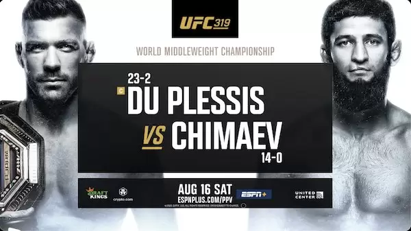 Watch UFC 319: Du Plessis vs Chimaev 8/16/25 16th August 2025 Live PPV Online