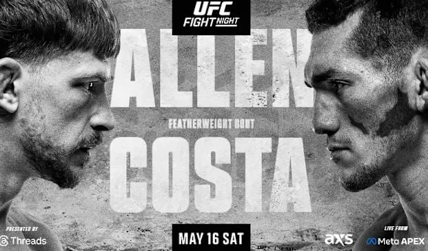 Watch UFC Fight Night: Allen vs. Costa 5/16/26 Full Show Online Free Watch UFC Fight Night: Allen vs. Costa 5/16/26 Full Show Online Free